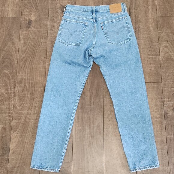 Levi's Sky Blue Straight Leg Denim Pants - Picture 9 of 11